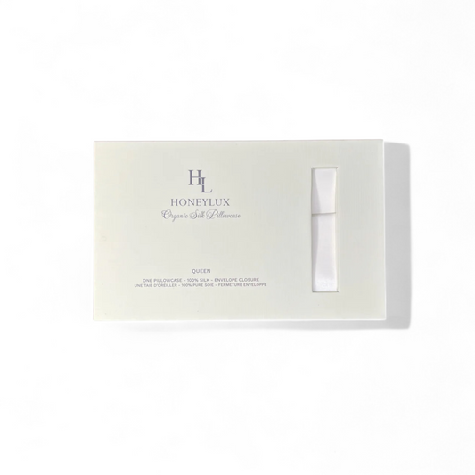 Queen Organic Silk Pillowcase - Weiss 50 x 80 cm