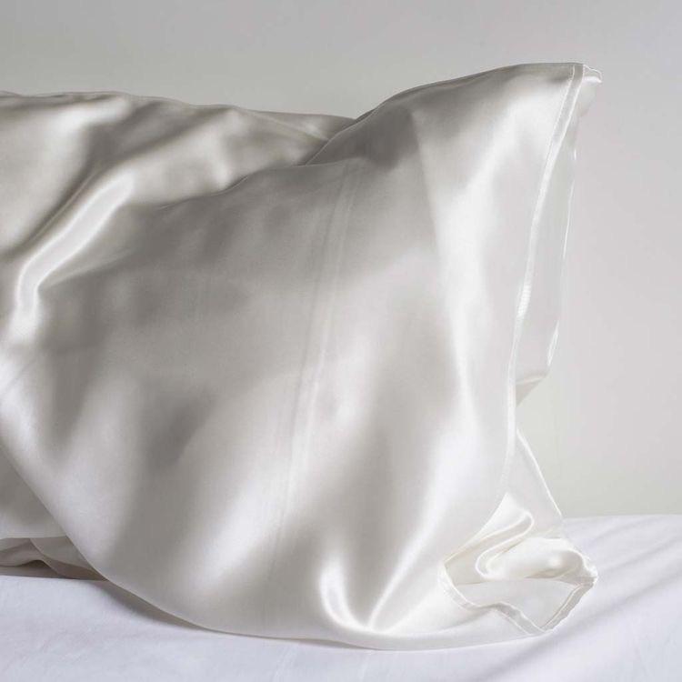 Queen Organic Silk Pillowcase - Weiss 50 x 80 cm
