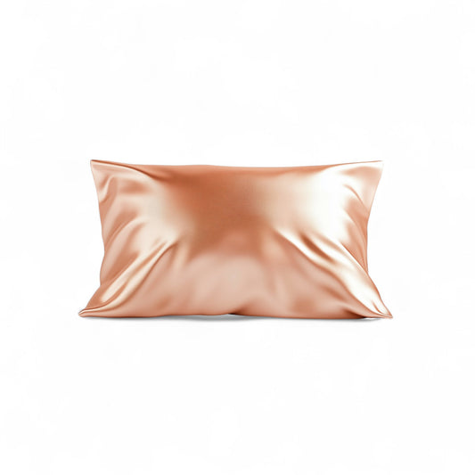Queen Organic Silk Pillowcase - Rose Gold 50 x 80 cm