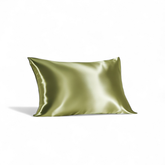 Queen Organic Silk Pillowcase - Olive 50x 80 cm