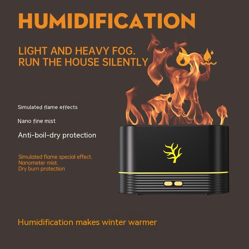 Flame Humidifier - LED Aroma Diffuser mit Flammeneffekt & USB