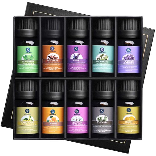 LagunaMoon Aroma Diffuser mit ätherischen Ölen Gift Set Kit