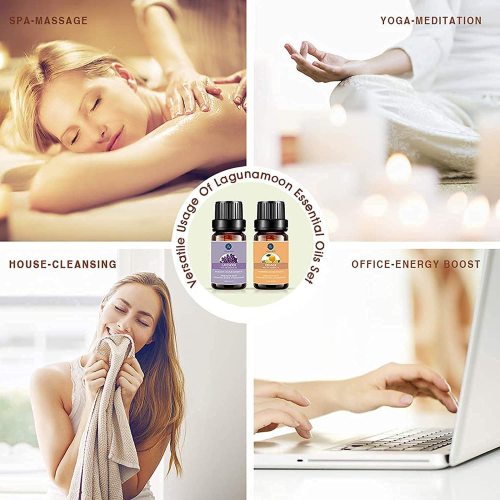 LagunaMoon Aroma Diffuser mit ätherischen Ölen Gift Set Kit